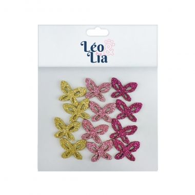 Adesivo Gloss Borboleta Rosa 12 Un