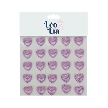 Adesivo Cora��o Decorado Lil�s 25 Un	