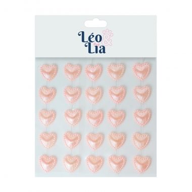 Adesivo Cora��o Decorado Rosa 25 Un	