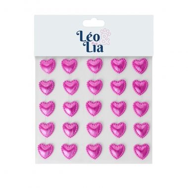 Adesivo Cora��o Decorado Pink 25 Un	