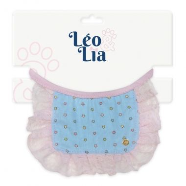 Babador Luxo Com Renda Estrelinha Azul com 1 Un