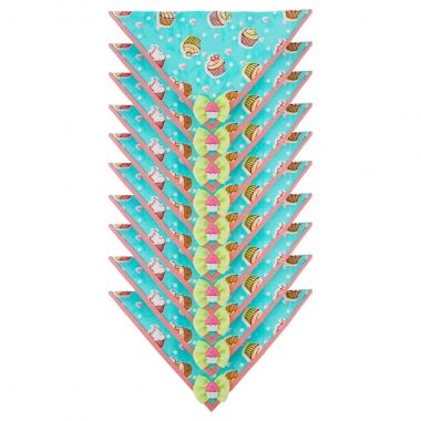 Bandana Essencial F�mea Cupcake Verde 10 Un