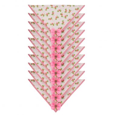 Bandana Essencial F�mea Floral Chiclete 10un
