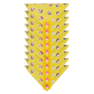Bandana Essencial Fmea Cupcake Amarelo 10un