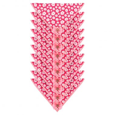 Bandana Essencial F�mea Floral Pink 10 Un