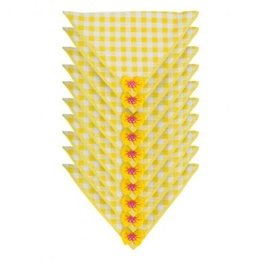 Bandana Essencial Fmea Xadrez Amarelo 10 Un