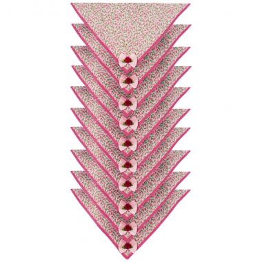 Bandana Essencial Fmea Floral Rosa 10 Un 