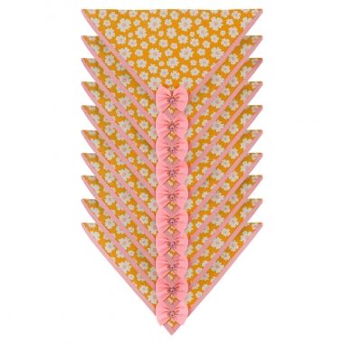 Bandana Essencial F�mea Floral Laranja 10 Un