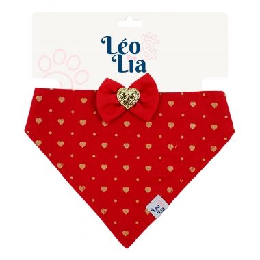 Bandana Clssica Fmea Corao Vermelho