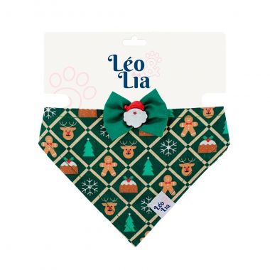 Bandana Clssica Natal Papai Noel Verde 