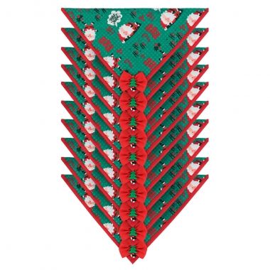 Bandana Essencial Natal Vermelho 10 Un
