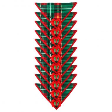 Bandana Essencial Natal Xadrez Verde 10 Un	