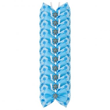 Borboleta Essencial Macho Lacinho Azul 10 Un	