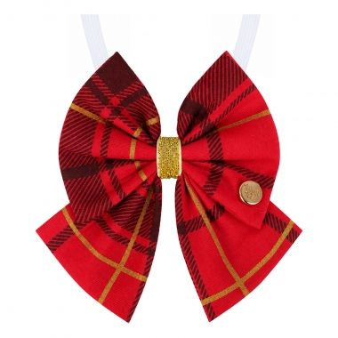 Borboleta Cl�ssica Natal Xadrez Vermelha 