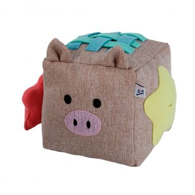 Cubo Interativo Linho Porco 
