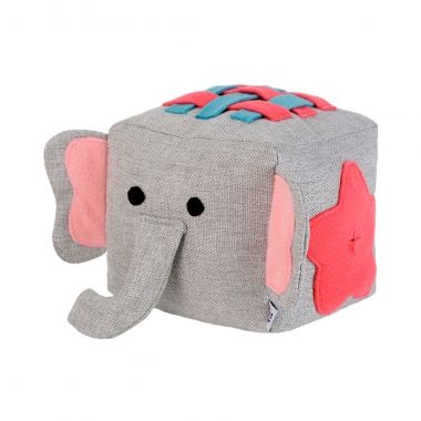Cubo Interativo Linho Elefante 