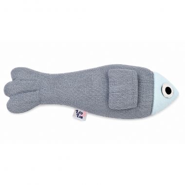 Brinquedo Chocalho Linho Peixe Azul 