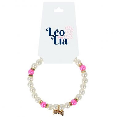Colar Classic Pingente La�o Rosa Neon