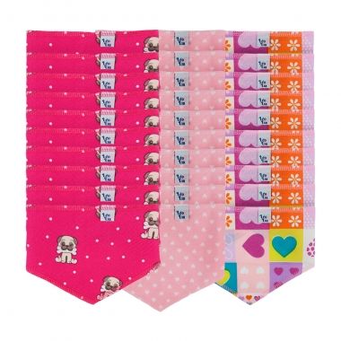 Combo Bandana Poly Estampada Cor Fmea 03 30un