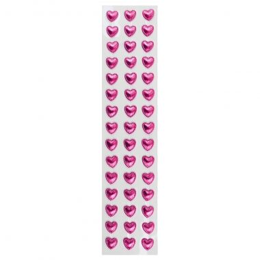Combo Adesivo Corao Decorado Pink 45un	