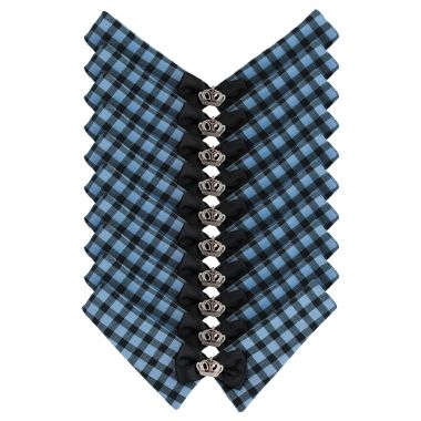 Gola Essencial Ponta Xadrez Azul 10 Un