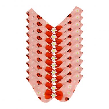Gola Essencial F�mea Joaninha Rosa 10un