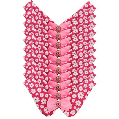 Gola Essencial Redonda Floral Pink 10 Un