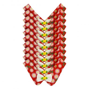 Gola Essencial Redonda Margarida Vermelha 10 Un 