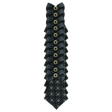 Gravata Essencial Arabesco Preto 10un