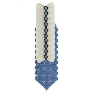 Gravata Essencial Arabesco Azul 10un