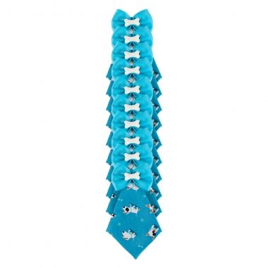 Gravata Essencial Cachorrinho Azul 10un