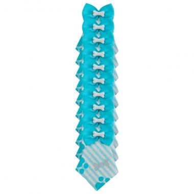 Gravata Essencial Macho Osso Azul 10 Un 