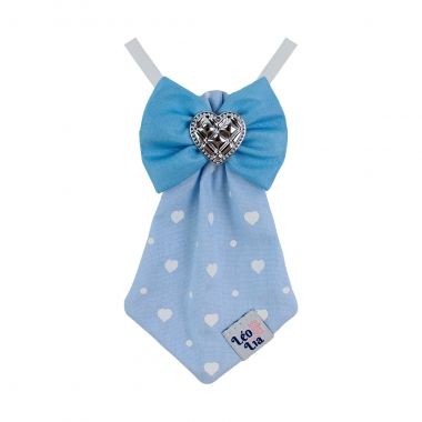 Gravata Clssica Macho Corao Azul	