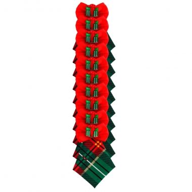 Gravata Essencial Natal Xadrez Verde 10Un 