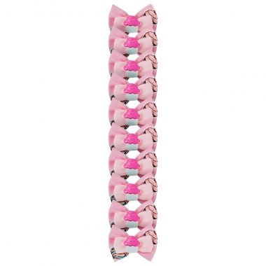 Lao Tecido Essencial Fmea Cupcake Rosa 10un