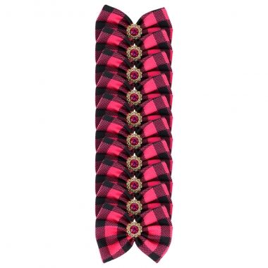 La�o Essencial F�mea Xadrez Pink 10 Un