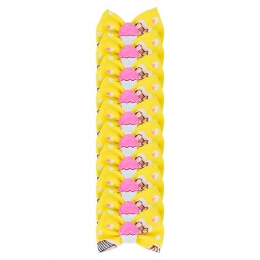 La�o Tecido Essencial F�mea Cupcake Amarelo 10un