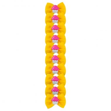 La�o Essencial Fita F�mea Cupcake Amarelo 10un