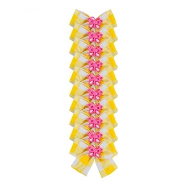 Lao Essencial Ponta Xadrez Amarelo 10 Un