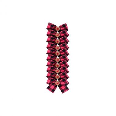 La�o Essencial Ponta Xadrez Pink 10 Un