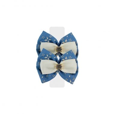 Lao Luxo Tecido Geo Azul