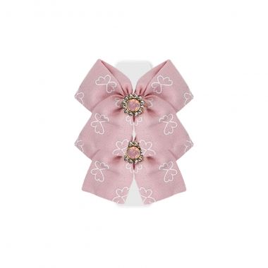 Lao Luxo Ponta Tecido Borboleta Rosa com 2 Un	