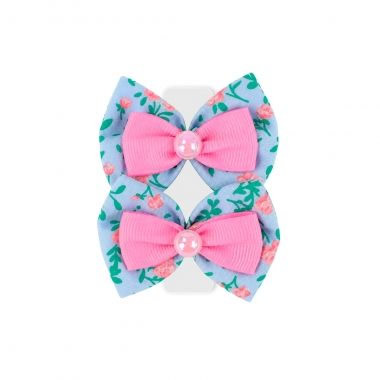 La�o Tecido Classic F�mea Floral Azul