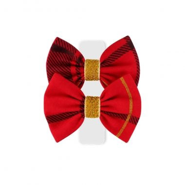 La�o Cl�ssico Natal Xadrez Vermelho
