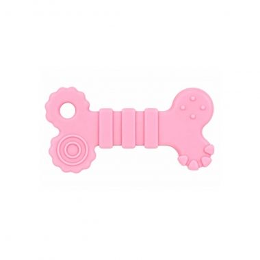 Mordedor Pet Osso Chato Rosa