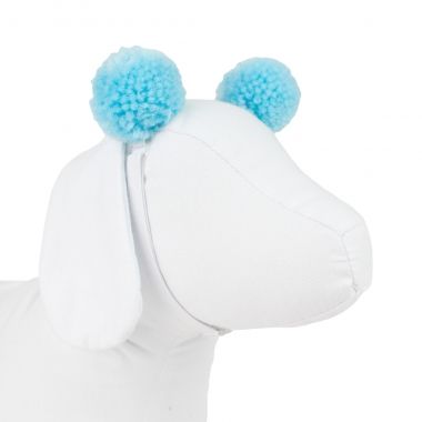 Tiara Pompom Azul