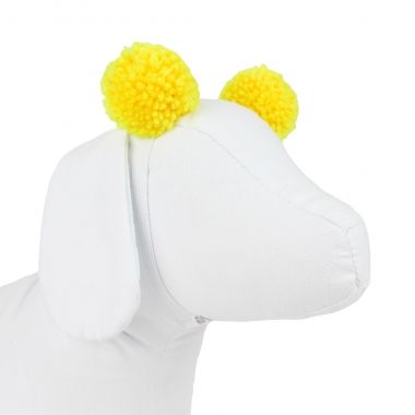 Tiara Pompom Amarelo